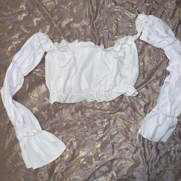 White cropped blouse - Picture 1 of 1
